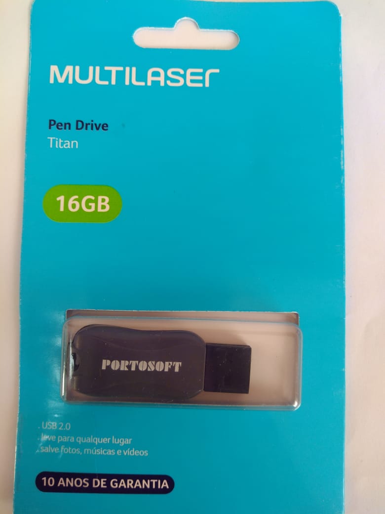  - Micro SD e Pendrive - preta - Central - unidade    Cod. PENDRIVE 16GB PD134
